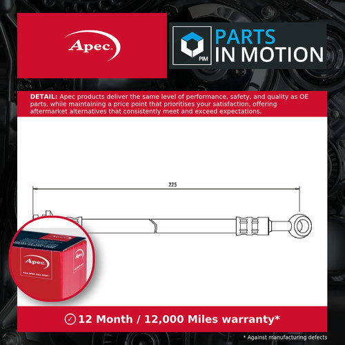 Brake hose fits nissan micra - hose,